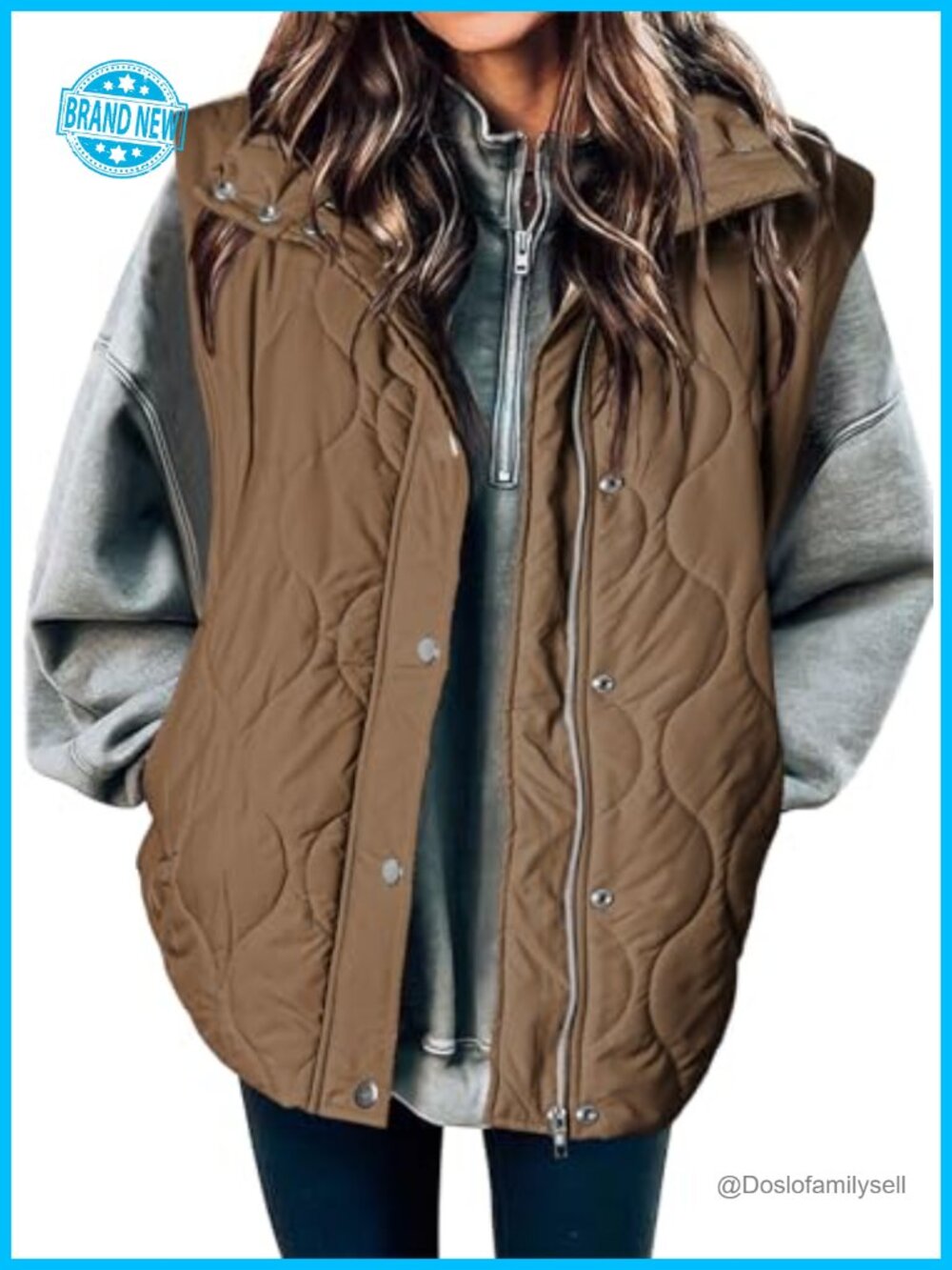 Lightweight Quilted Cropped Puffer Vest Sleeveless Zip Jacket